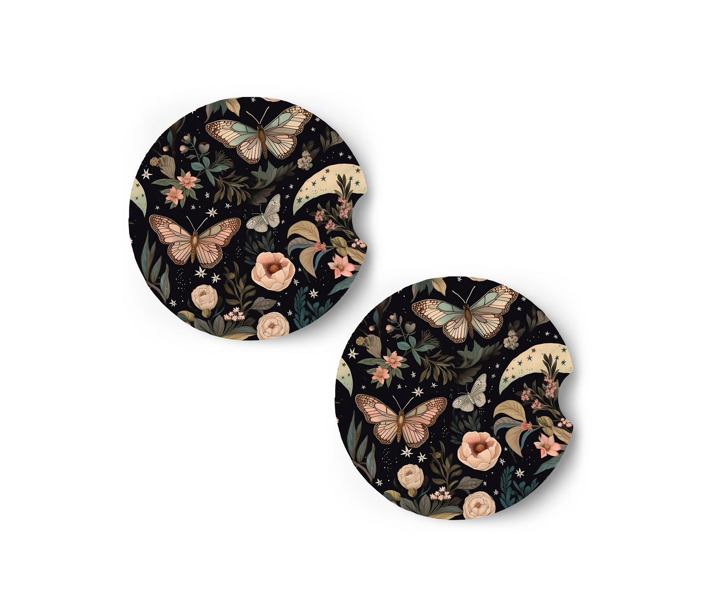 Luna Moth Car Coasters