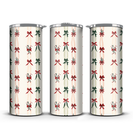 Coquette Christmas Bows Tumbler