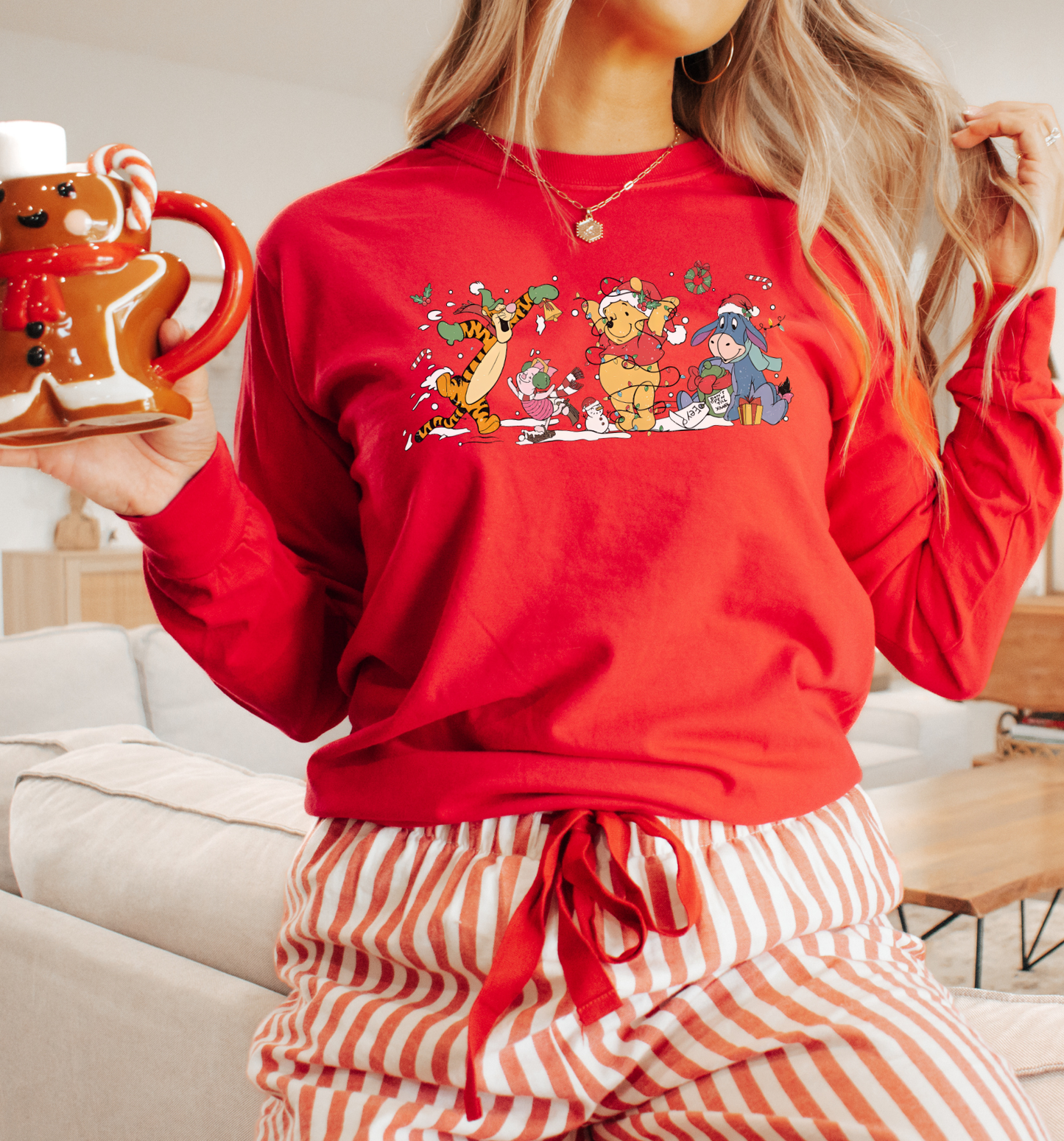 Winter Pooh Long Sleeve Tee