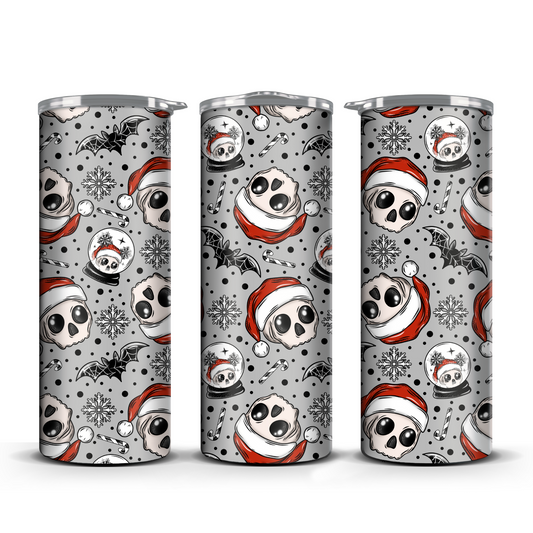 Santa Hat Skulls Tumbler