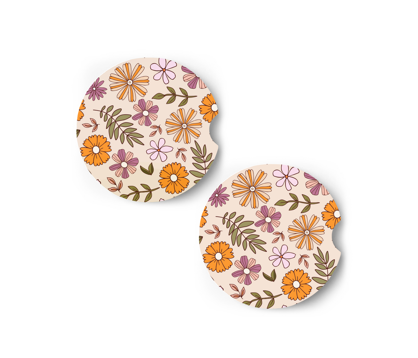 Fall Florals Car Coasters