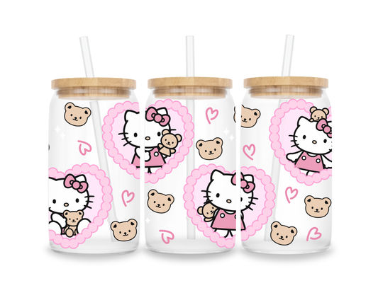 Kawaii Kitty Glass Cup