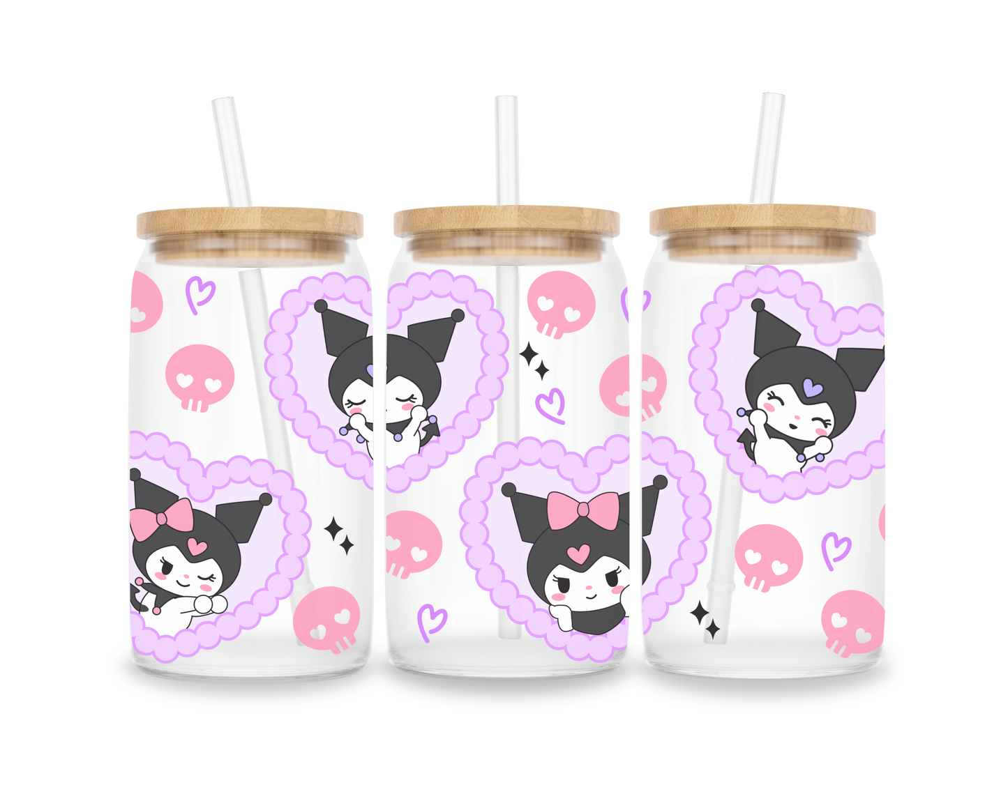 Kawaii Kuromi Glass Cup