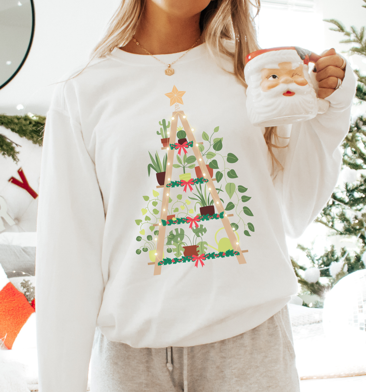 Plants Christmas Tree Long Sleeve Tee