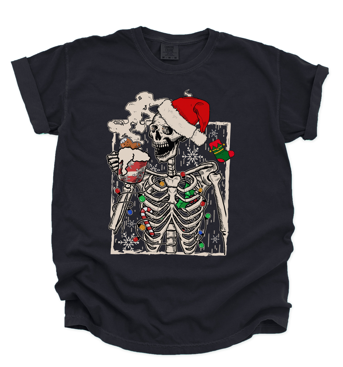 Skeleton Christmas Coffee Tee