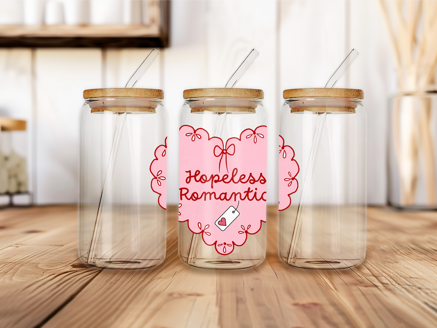 Hopeless Romantic Glass Cup