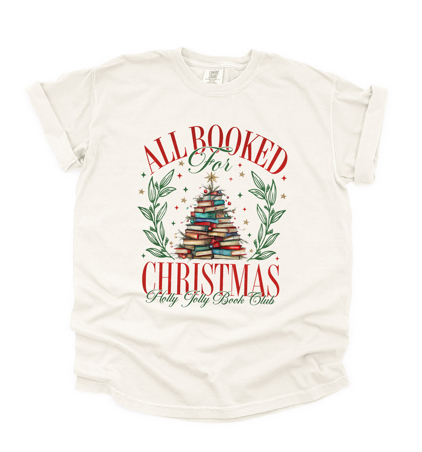 All Booked for Christmas Tee