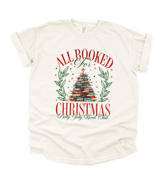 All Booked for Christmas Tee